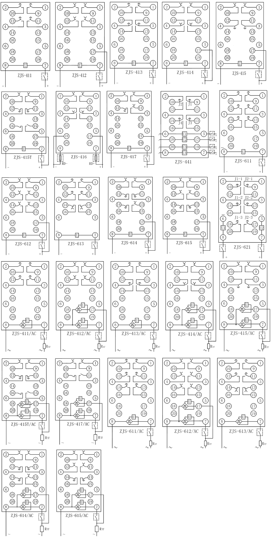 ZJS-412保持中間老龄产业内部接線圖