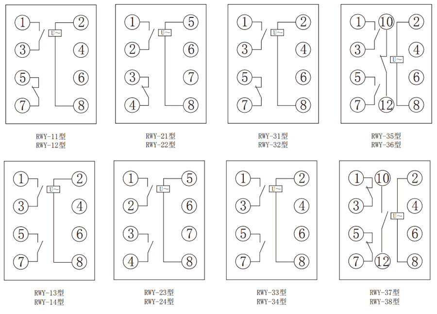 RY系列靜态電壓老龄产业内部接線圖