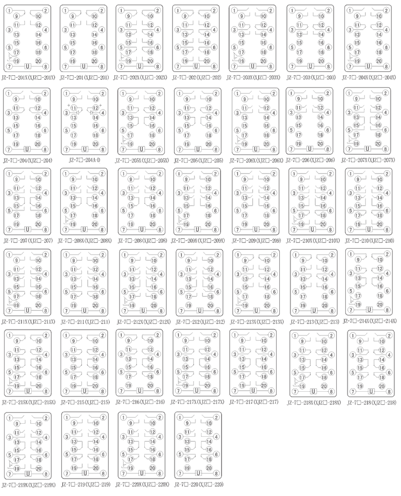 JZ-7Y-209内部接線圖