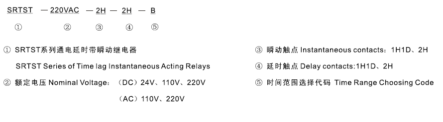 SRTST-24VDC-2H-2H-B型号及其含義