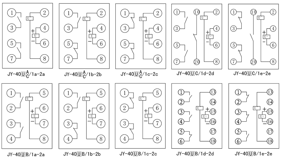 JY-40A/2B内部接線圖