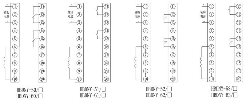 HBDNY-50/3内部接線圖