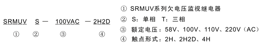 SRMUVS-58VAC-2H2D型号及其含義