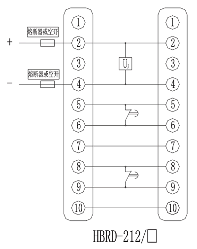 HBRD-212/4内部接線圖