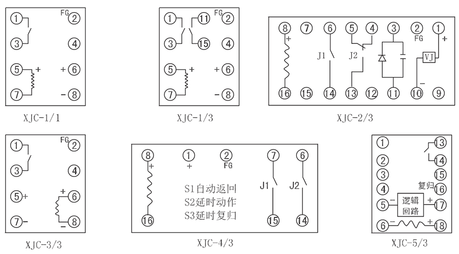 XJC-1/3内部接線圖